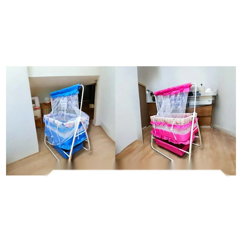 CozyRest 3DX Folding Baby Swing Crib with High Mosquito Net