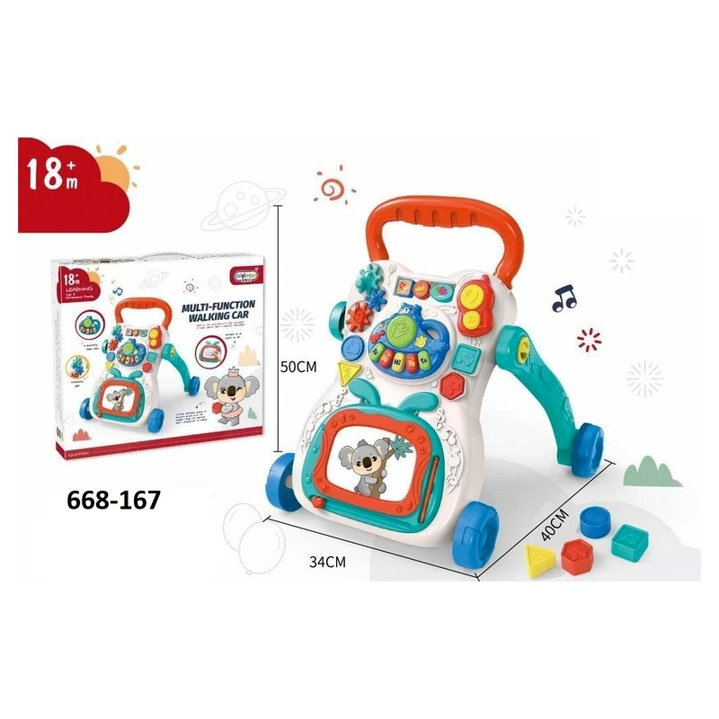 FunSteps 668-167 Multi-Function Walking Car with Drawing Board