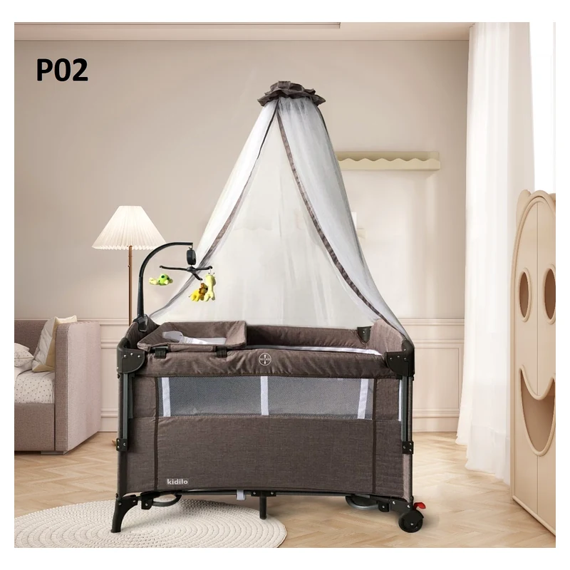 Kidilo P02 Multi-Functional Baby Playpen Crib & Co-Sleeper