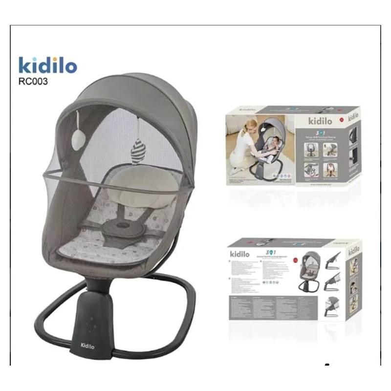 Kidilo RC003 3-in-1 Electric Baby Bouncer & Swing