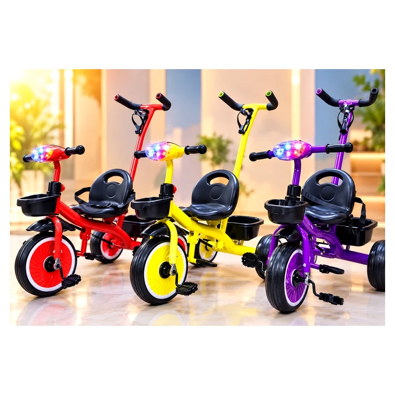 Kidilo TS871 Musical Kids Tricycle with Flashing Disco Lights