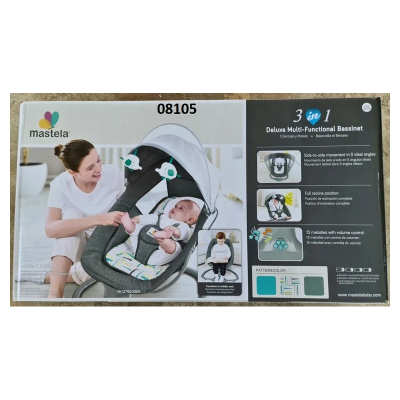 Mastela 08105 3-in-1 Deluxe Electric Bassinet & Swing