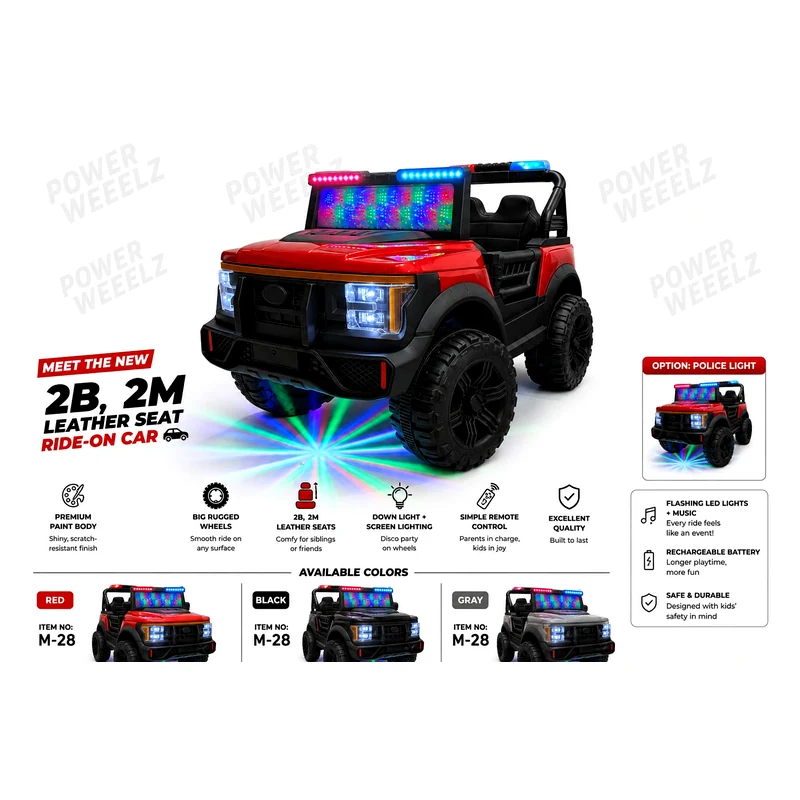 Power Weelz M16 12V Mercedes G-Wagon Style Electric Luxury SUV