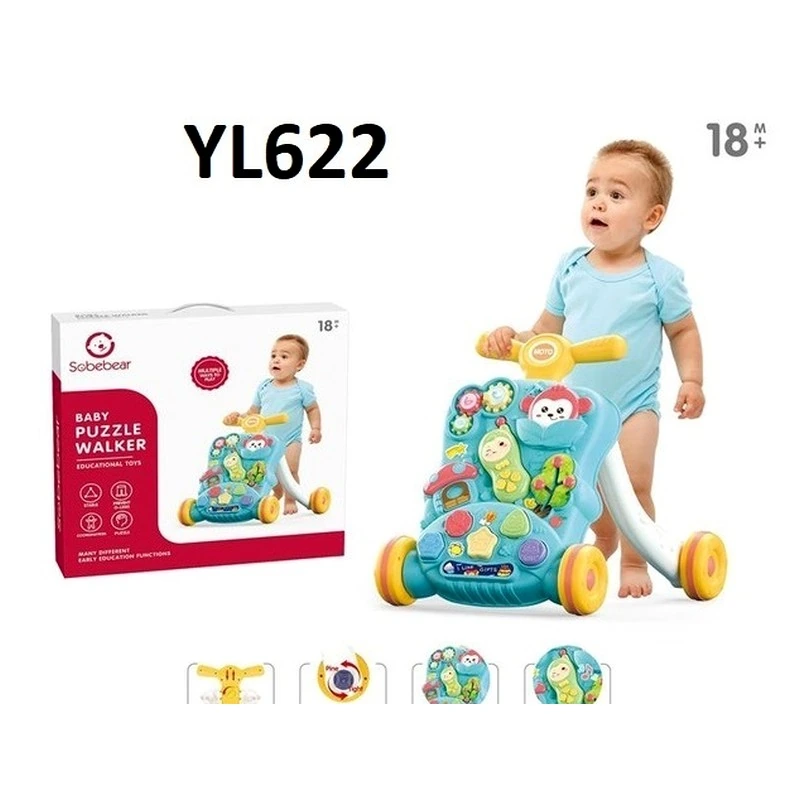 Sobebear YL622 Baby Puzzle Learning Walker with Music Phone