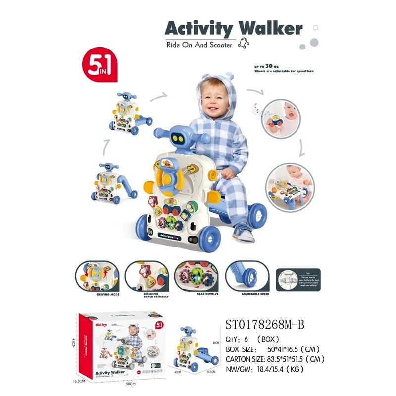 SmartSteps 5-in-1 Baby Activity Walker & Ride-On Scooter photo 2