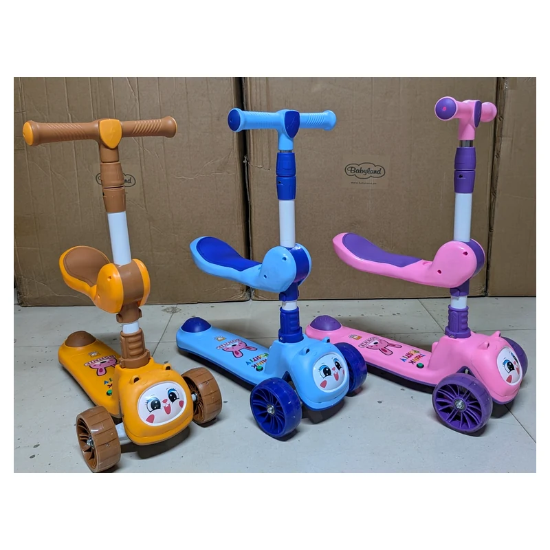 ZooRider 6181 Cartoon Animal 3-in-1 Kids Scooter with Foldable Seat