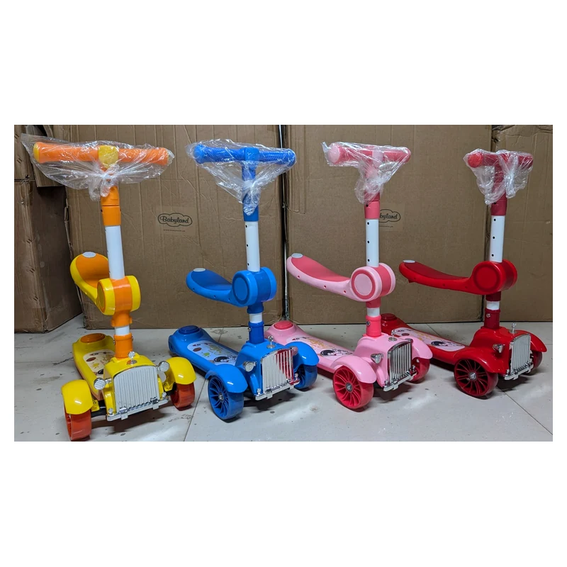 ZooRider 6691 Cute Frog & Crab 3-in-1 Foldable Toddler Scooter