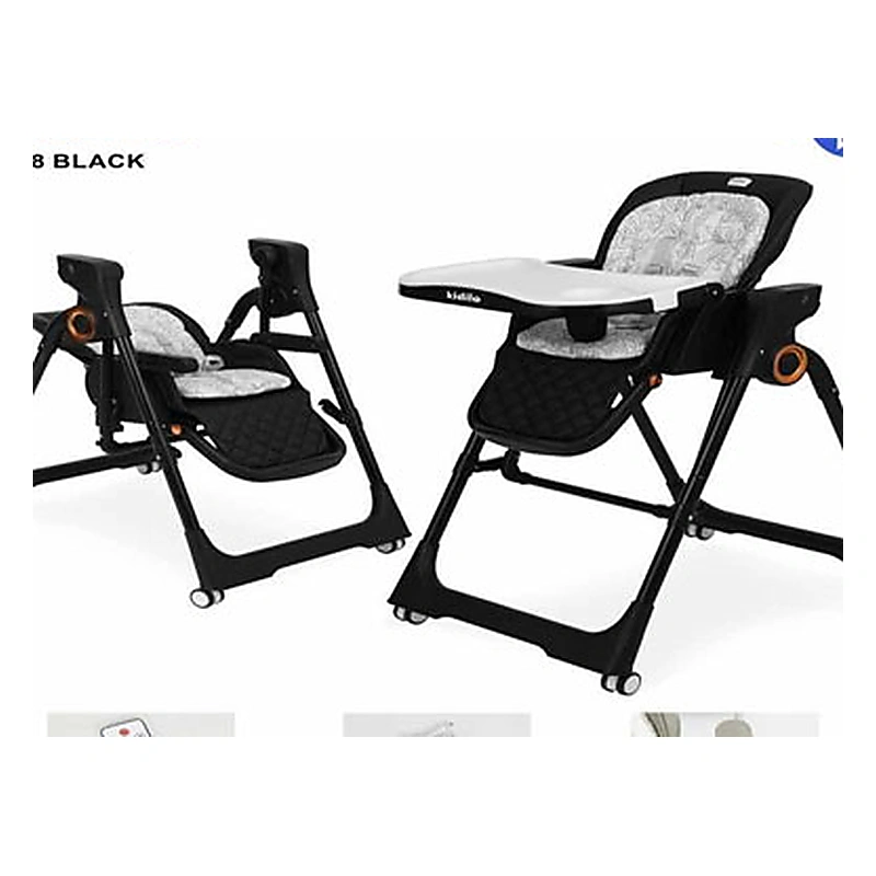 Kidilo KD018 Deluxe Multi-Height Folding High Chair with Wheels photo 2