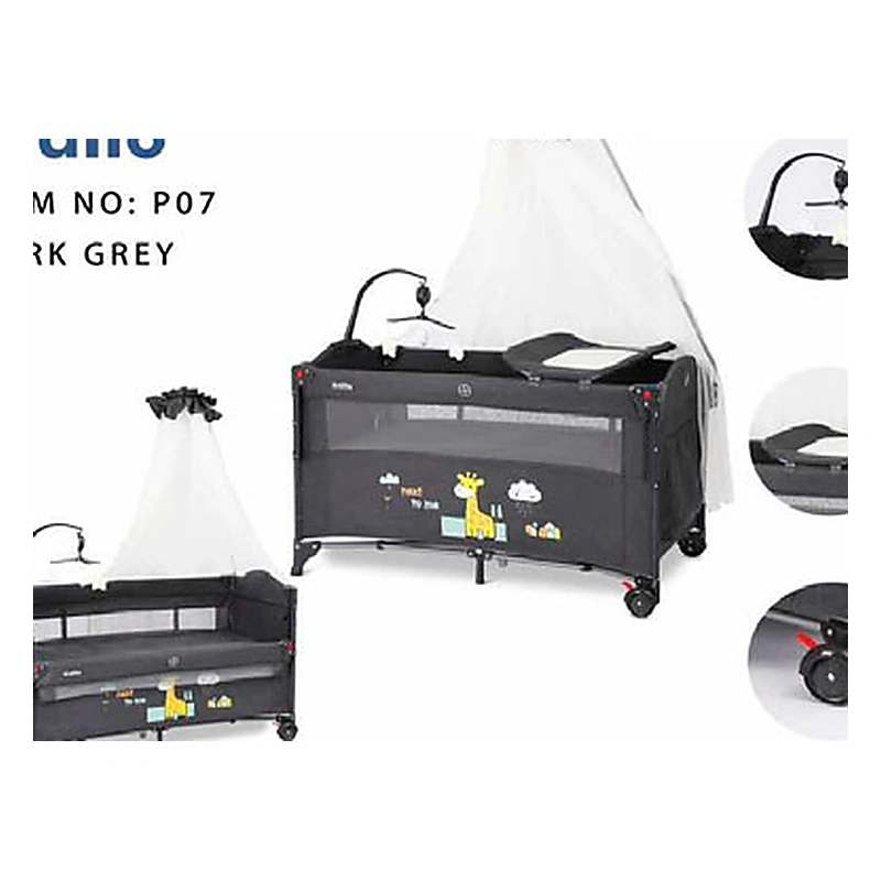 Kidilo P07 Deluxe 3-in-1 Travel Playard & Bassinet Crib with Wheels photo 2